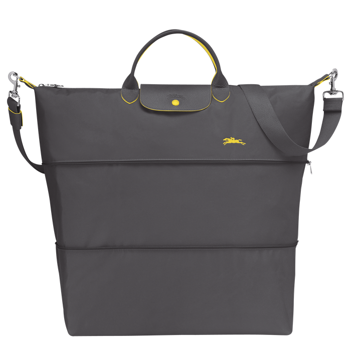 Longchamp  Le Pliage Club Expandable Travel Bag Gun Metal-Travel Bag-Longchamp