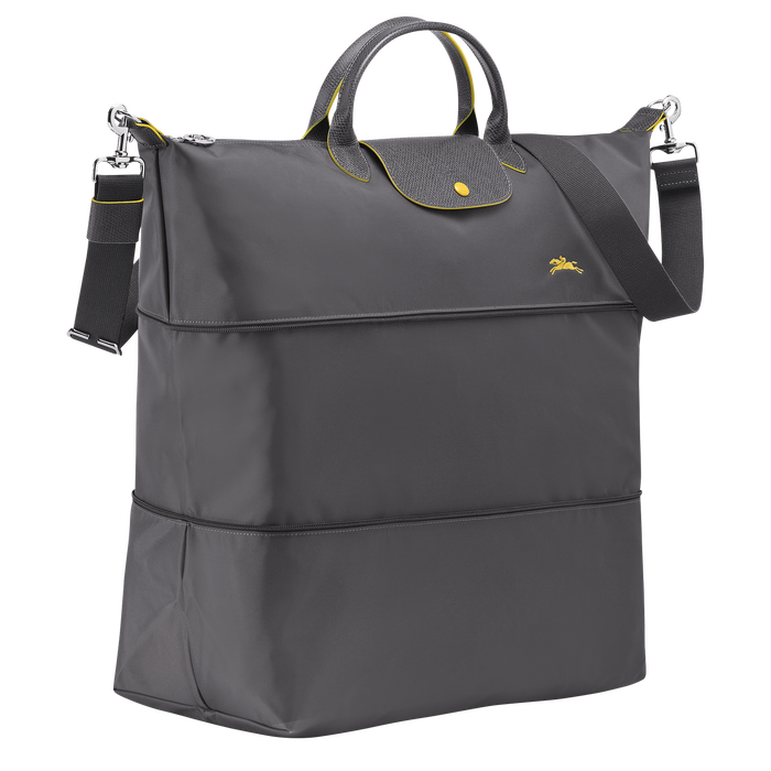 Longchamp  Le Pliage Club Expandable Travel Bag Gun Metal-Travel Bag-Longchamp
