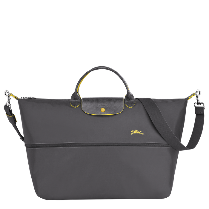 Longchamp  Le Pliage Club Expandable Travel Bag Gun Metal-Travel Bag-Longchamp