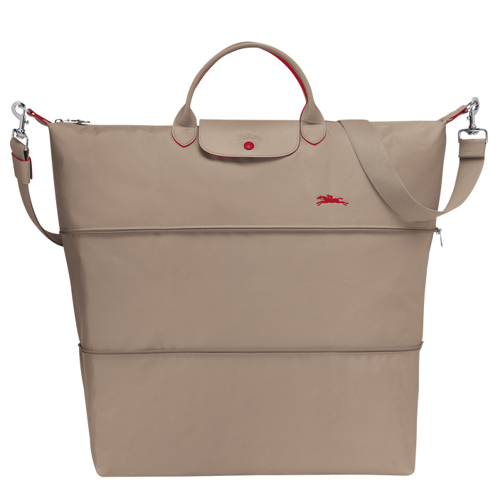 Longchamp  Le Pliage Club Expandable Travel Bag Brown-Travel Bag-Longchamp
