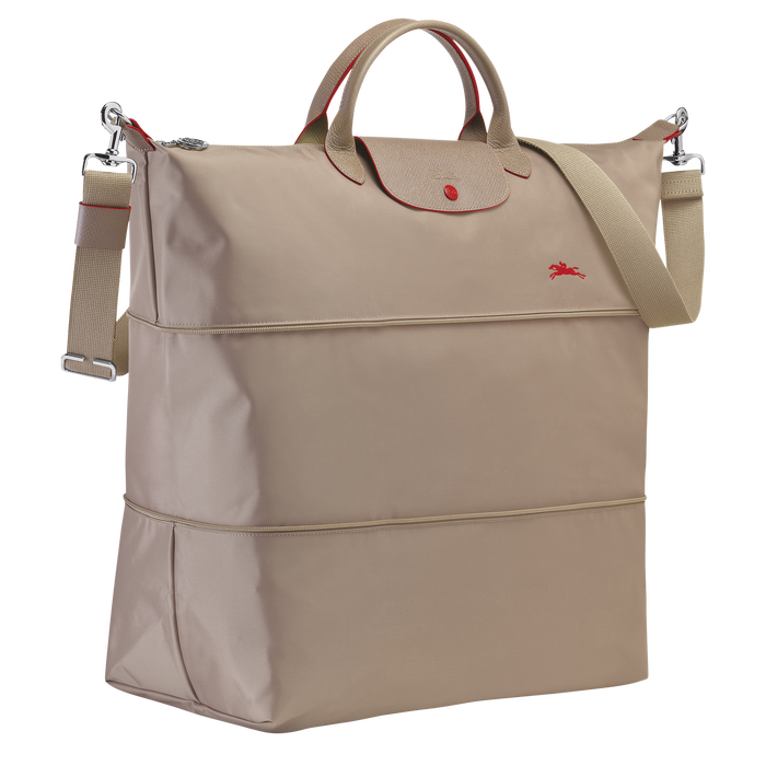 Longchamp  Le Pliage Club Expandable Travel Bag Brown-Travel Bag-Longchamp