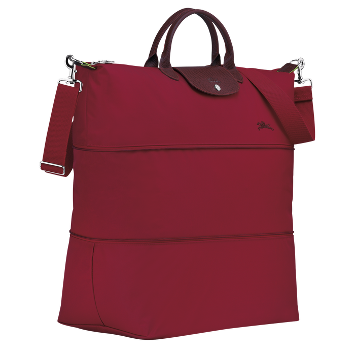 Longchamp  Le Pliage Green  Expandable Travel Bag  Red-Travel Bag-Longchamp