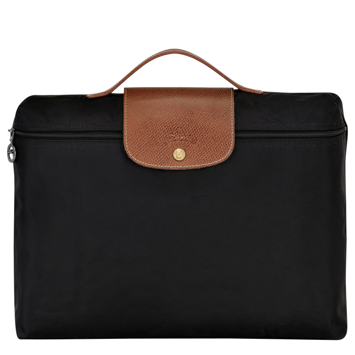 Longchamp Le Pliage Original Small Briefcase Black-Document Bag-Longchamp