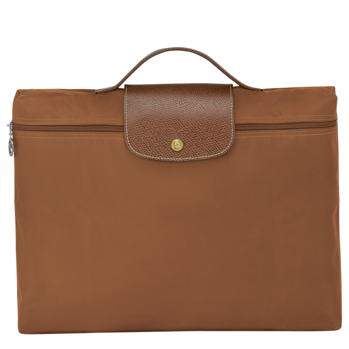 Longchamp Le Pliage Original Small Briefcase Cognac-Document Bag-Longchamp