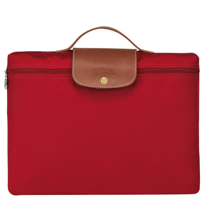 Longchamp Le Pliage Original Small Briefcase Red-Document Bag-Longchamp