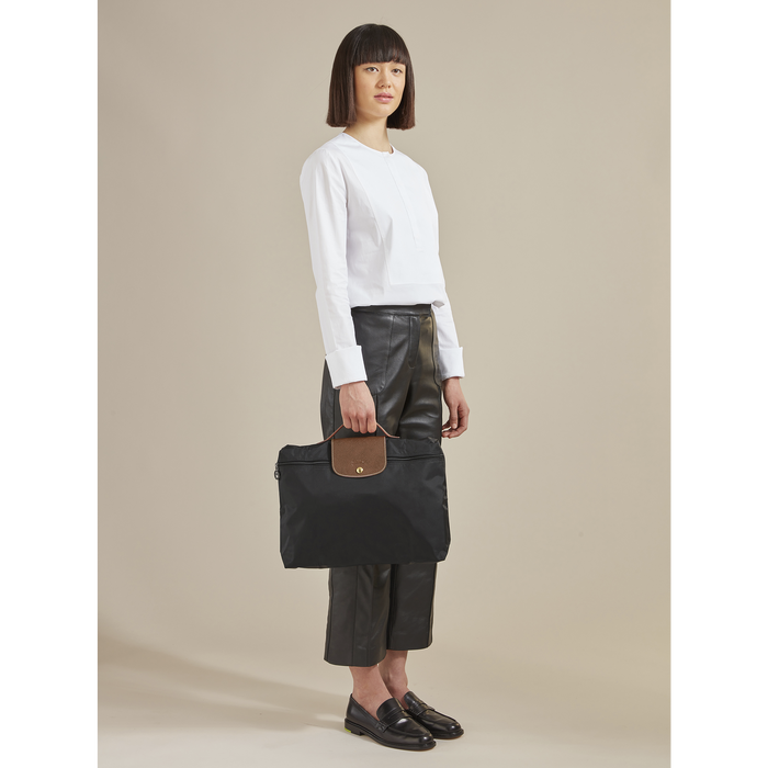 Longchamp Le Pliage Original Small Briefcase Red-Document Bag-Longchamp