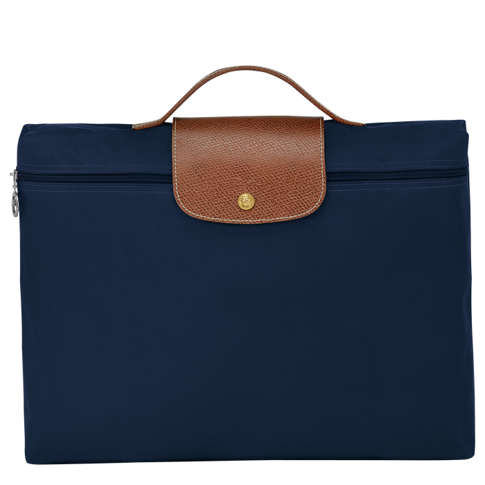 Longchamp Le Pliage Original Small Briefcase Navy-Document Bag-Longchamp