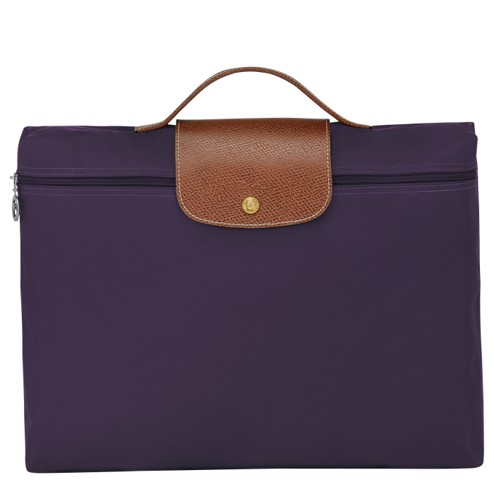 Longchamp Le Pliage Original Small Briefcase Bilberry-Document Bag-Longchamp