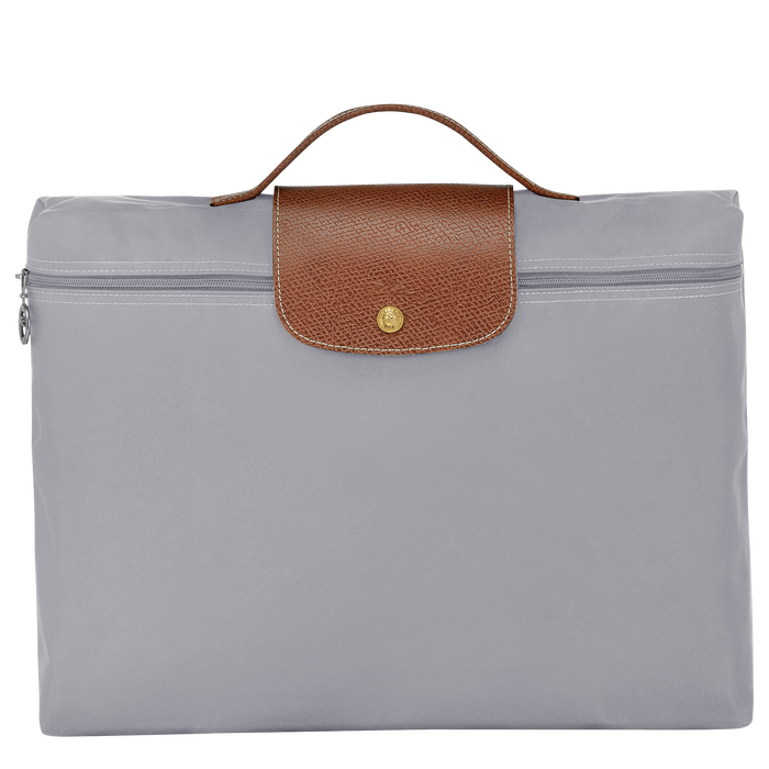 Longchamp Le Pliage Original Small Briefcase Grey-Document Bag-Longchamp