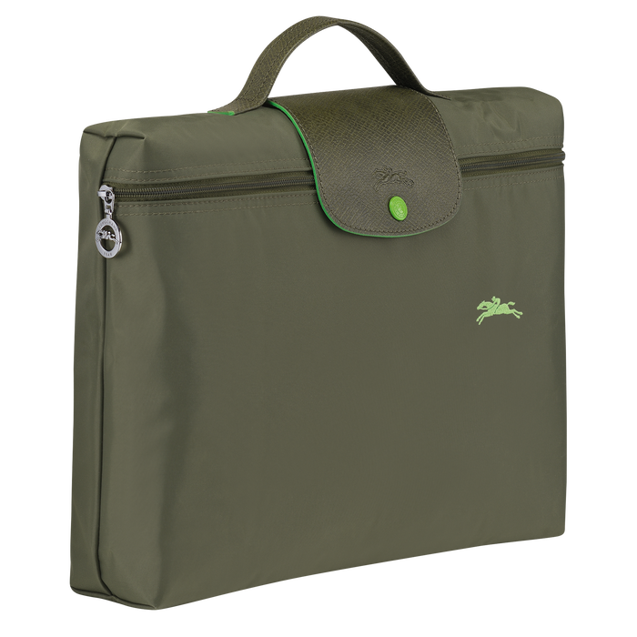 Longchamp Le Pliage Club Small Briefcase Longchamp Green-Document Bag-Longchamp