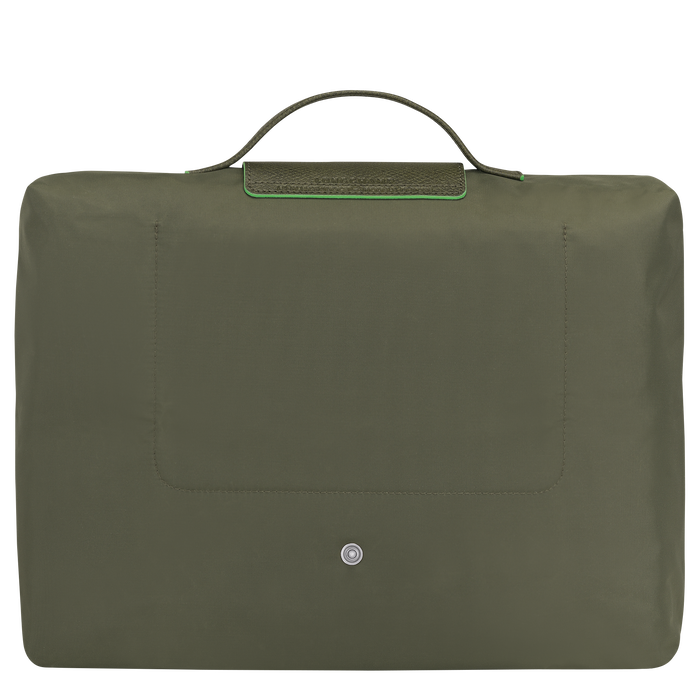 Longchamp Le Pliage Club Small Briefcase Longchamp Green-Document Bag-Longchamp