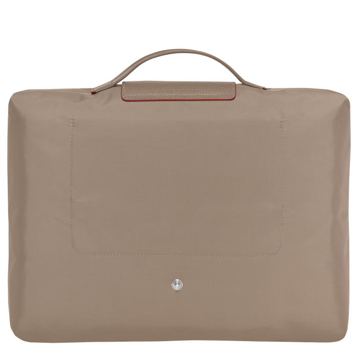 Longchamp Le Pliage Club Small Briefcase Brown-Document Bag-Longchamp