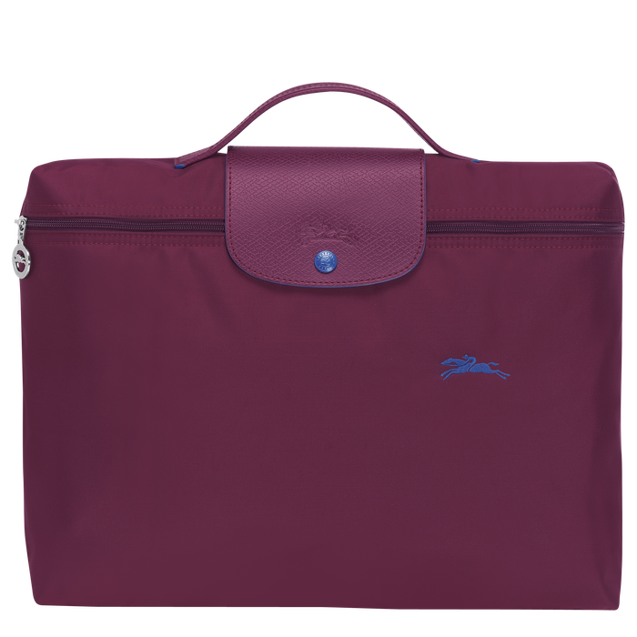 Longchamp Le Pliage Club Small Briefcase Plum-Document Bag-Longchamp