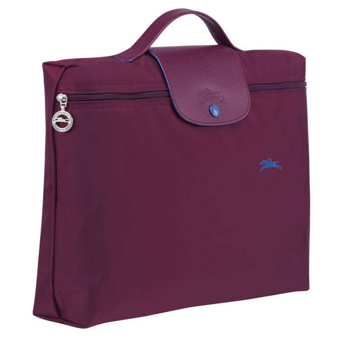 Longchamp Le Pliage Club Small Briefcase Plum-Document Bag-Longchamp
