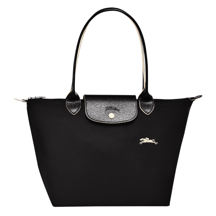 Longchamp Le Pliage Club Small Shoulder Bag Black-Tote Bags-Longchamp