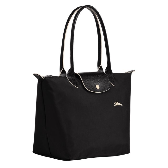 Longchamp Le Pliage Club Small Shoulder Bag Black-Tote Bags-Longchamp