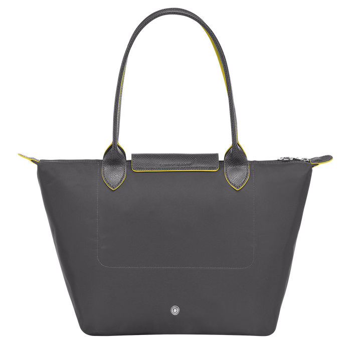 Longchamp Le Pliage Club Small Shoulder Bag Gun Metal-Tote Bags-Longchamp