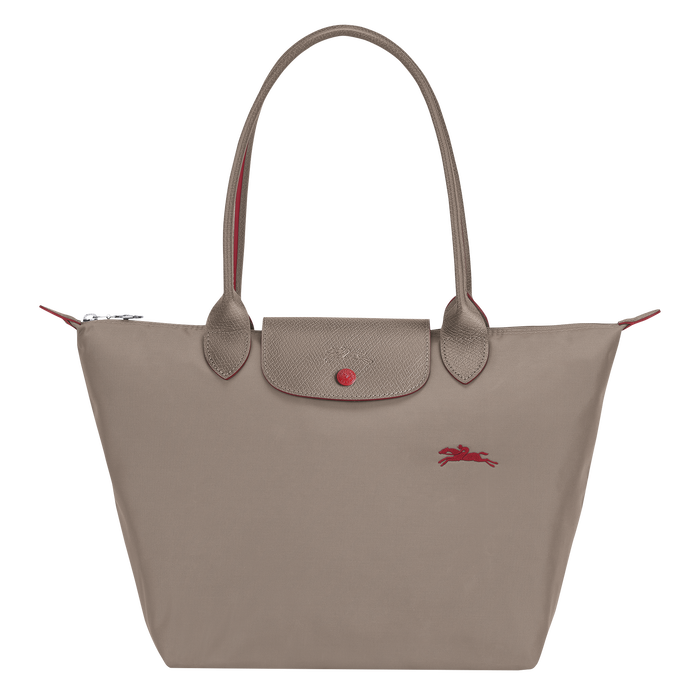 Longchamp Le Pliage Club Small Shoulder Bag Brown-Tote Bags-Longchamp