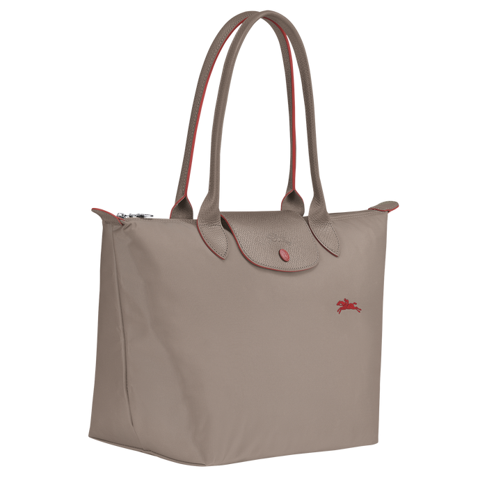 Longchamp Le Pliage Club Small Shoulder Bag Brown-Tote Bags-Longchamp