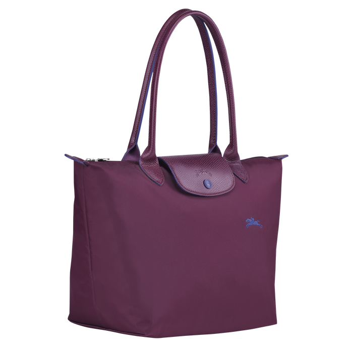 Longchamp Le Pliage Club Small Shoulder Bag Plum-Tote Bags-Longchamp
