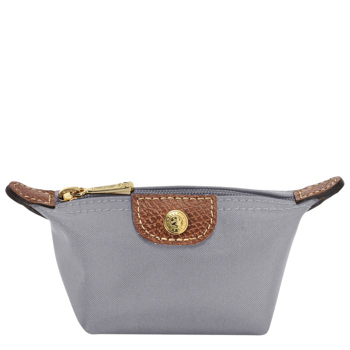 Longchamp Le Pliage Original Coin Purse Grey-Purse-Longchamp