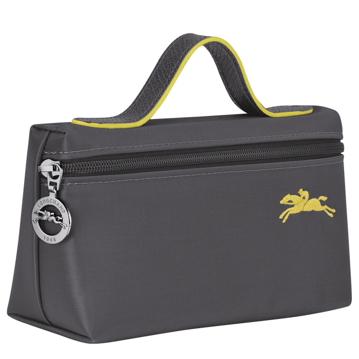 Longchamp  Le Pliage Club Cosmetic Case Gun Metal-Cosmetic Bags-Longchamp