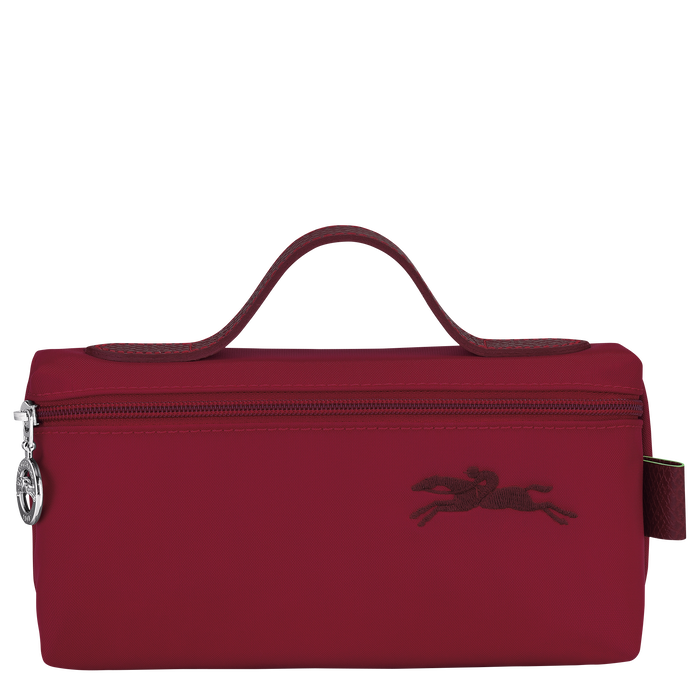 Longchamp  Le Pliage Green Cosmetic Case Red-Cosmetic Bags-Longchamp