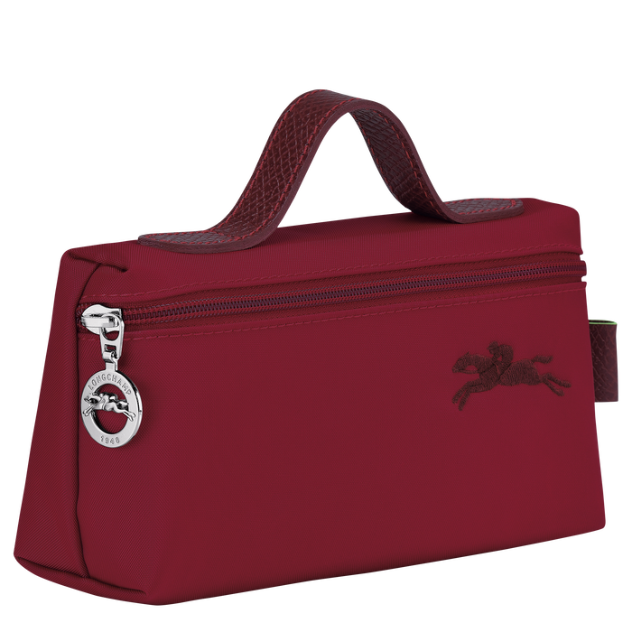 Longchamp  Le Pliage Green Cosmetic Case Red-Cosmetic Bags-Longchamp