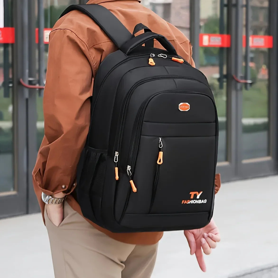 Men's Backpack, Large Capacity Waterproof Casual Backpack,Adjustable Computer Backpack