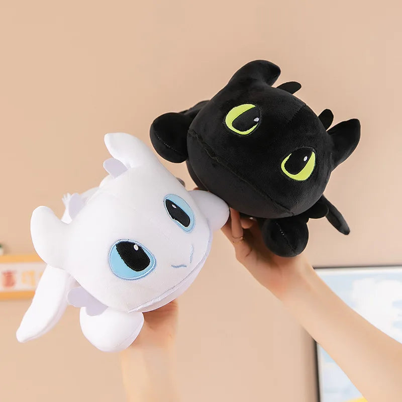 30-100CM Black Dragon Plush Toy – Cute Anime Flying Dragon Stuffed Animal Pillow for Kids & Couples