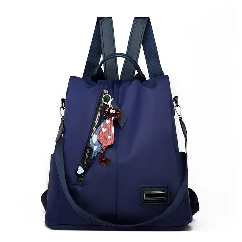 Trendy Anti-Theft Women’s Backpack 2025 – Oxford Cloth Korean Style Dual Shoulder Bag