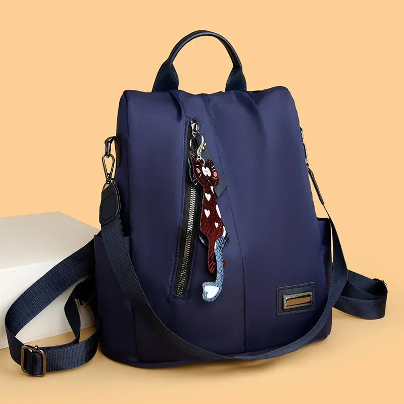 Trendy Anti-Theft Women’s Backpack 2025 – Oxford Cloth Korean Style Dual Shoulder Bag