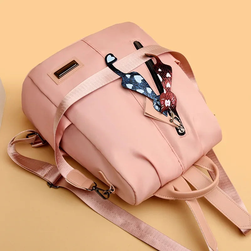 Trendy Anti-Theft Women’s Backpack 2025 – Oxford Cloth Korean Style Dual Shoulder Bag