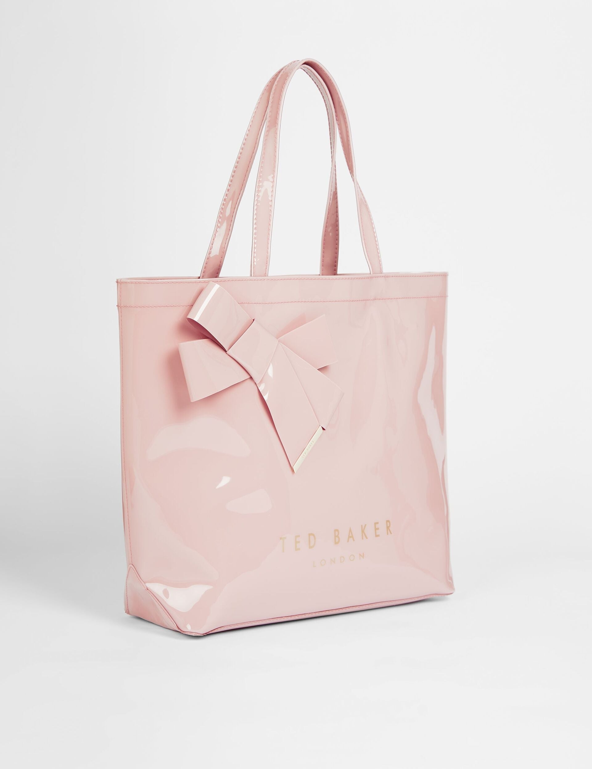 NICON Knot Bow Vinyl Icon Pink Tote Bag
