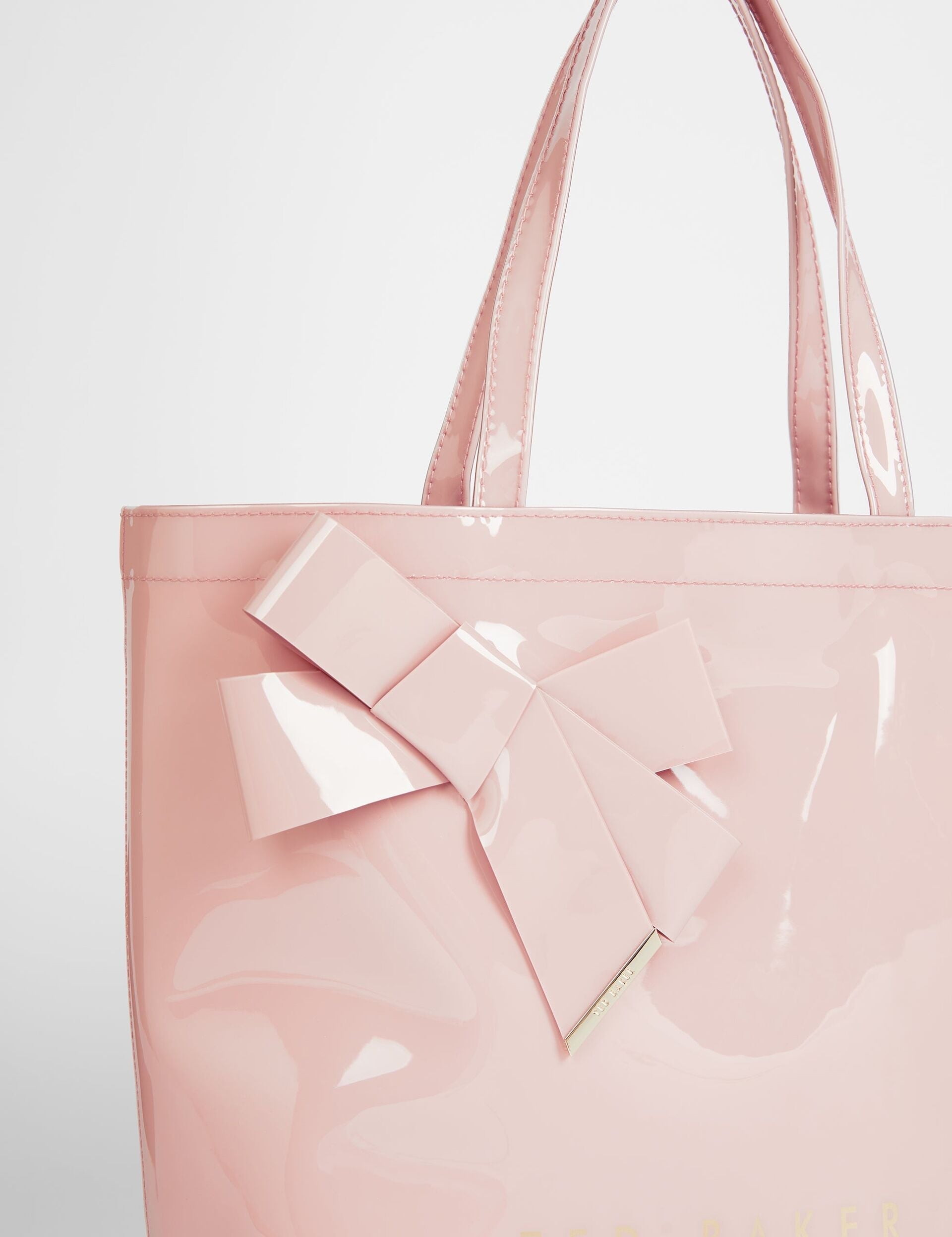 NICON Knot Bow Vinyl Icon Pink Tote Bag
