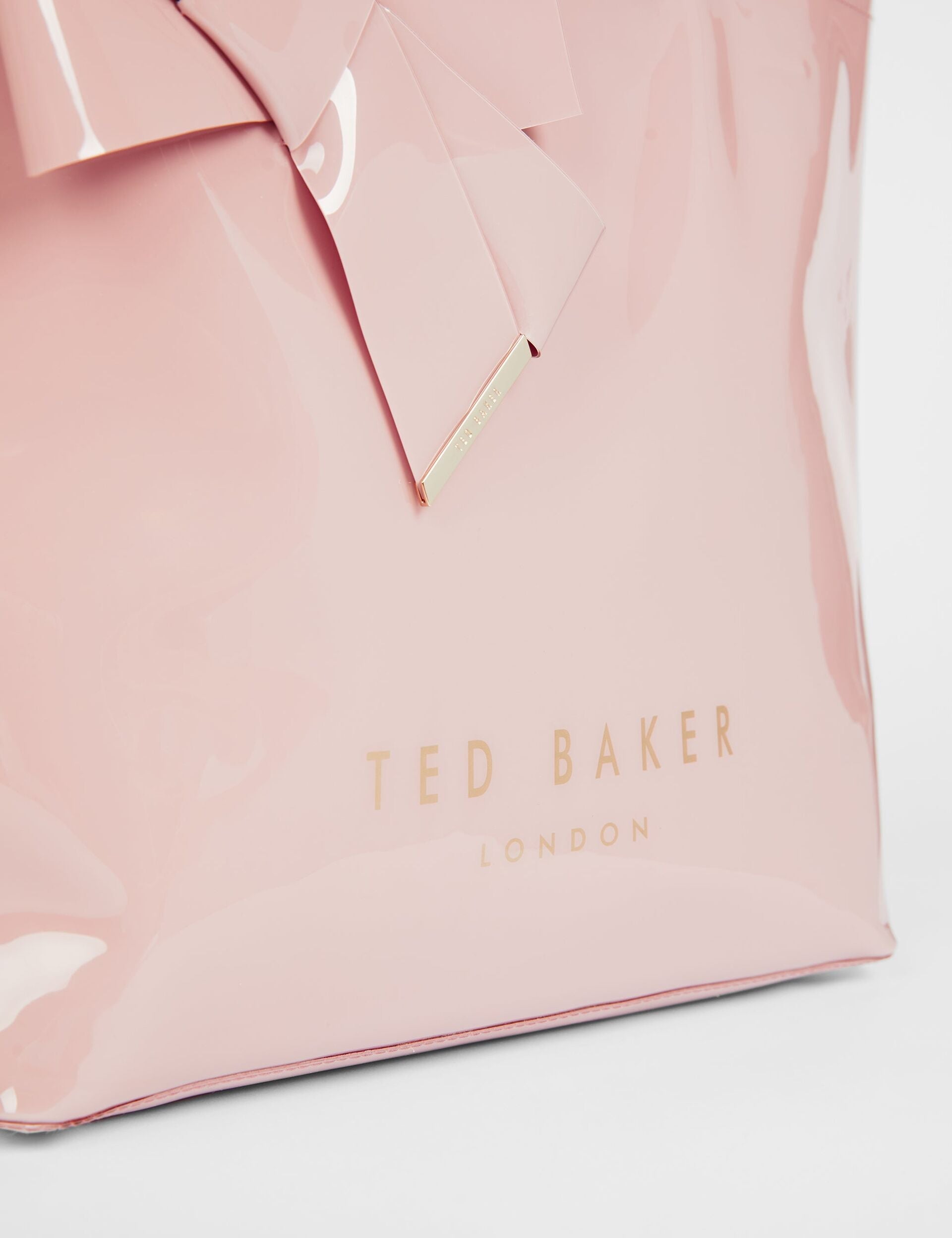 NICON Knot Bow Vinyl Icon Pink Tote Bag